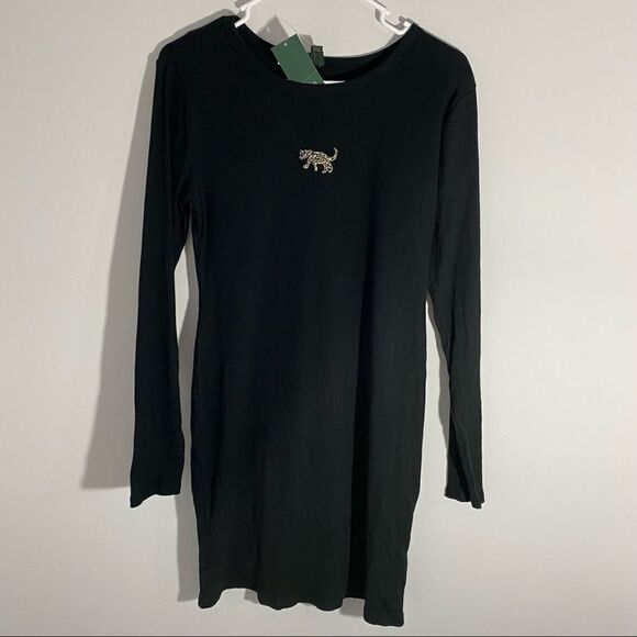 Wild Fable Women’s Long Sleeve Ribbed Mini Bodycon Dress - Picture 1 of 4